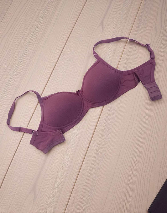 040725BR (E5256) JOCKEY PADDED BRA - Grape