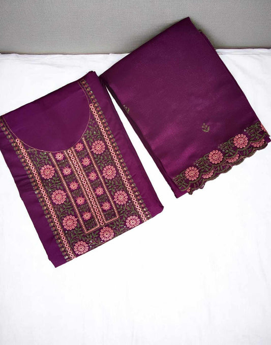 270525ML (E5351) UN-STITCHED SETS - Purple
