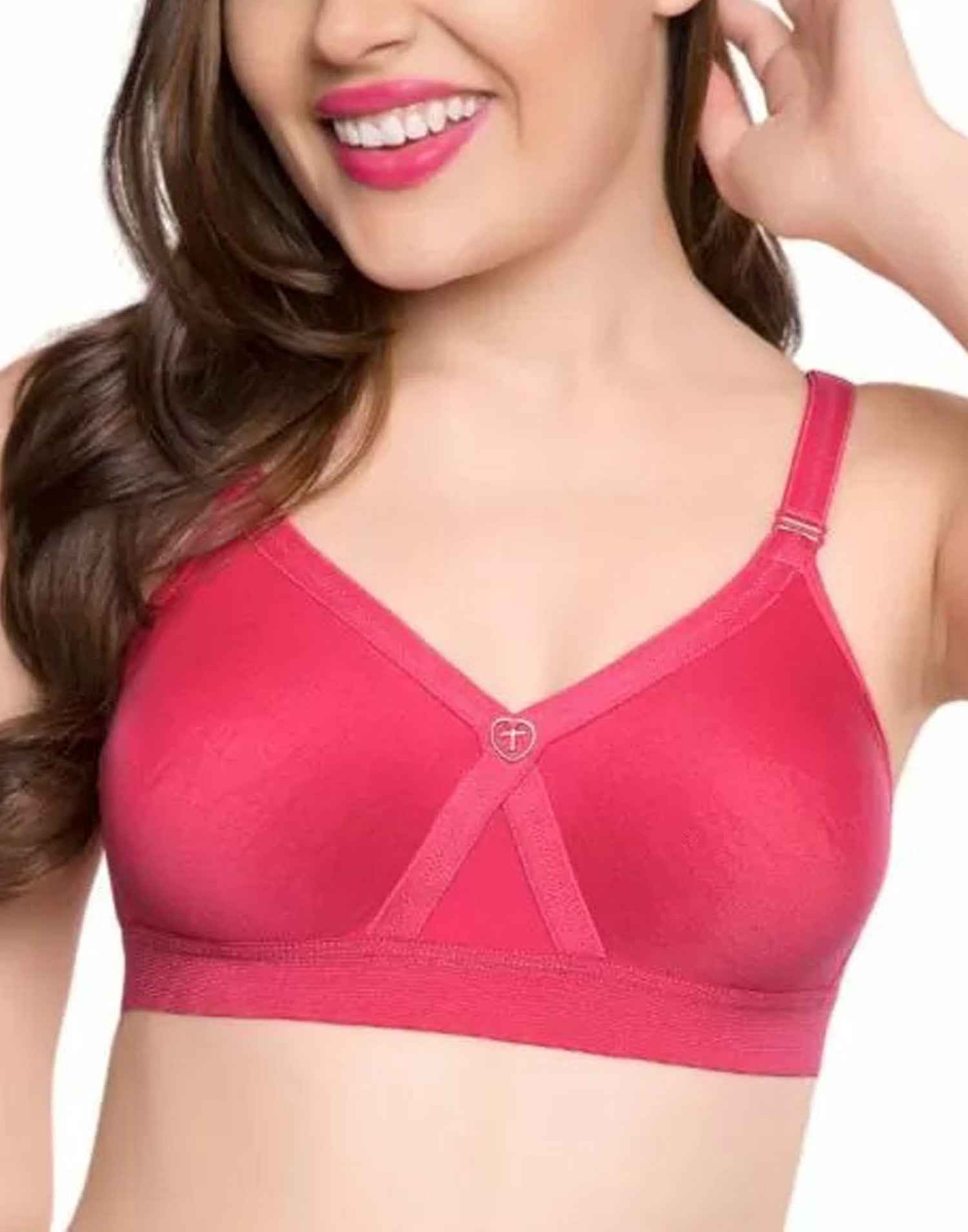 NON PADDED T-SHIRT BRA RIZA ALPA RASBERRY E6831 160326BR - ELENTRA DESIGNS BY NIMI HEINS
