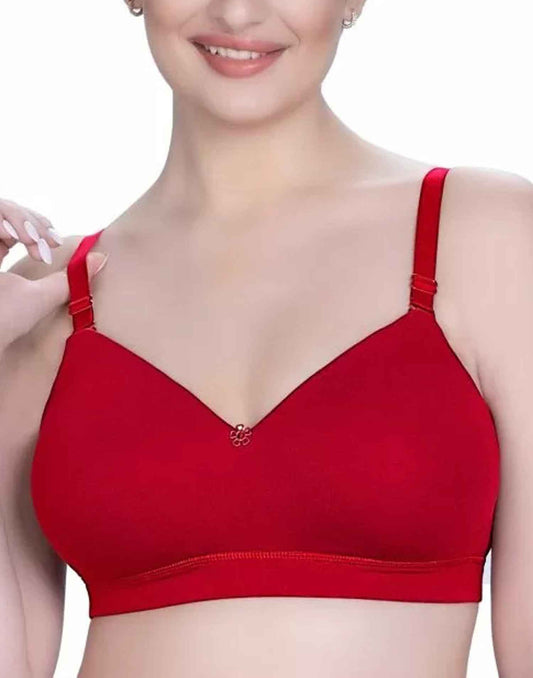 PADDED T-SHIRT BRA RIZA BESTIE RED E6775 200326BR - ELENTRA DESIGNS BY NIMI HEINS