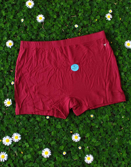 190925PS (E6431) BLOSSOM SHORTS - Reddish Maroon