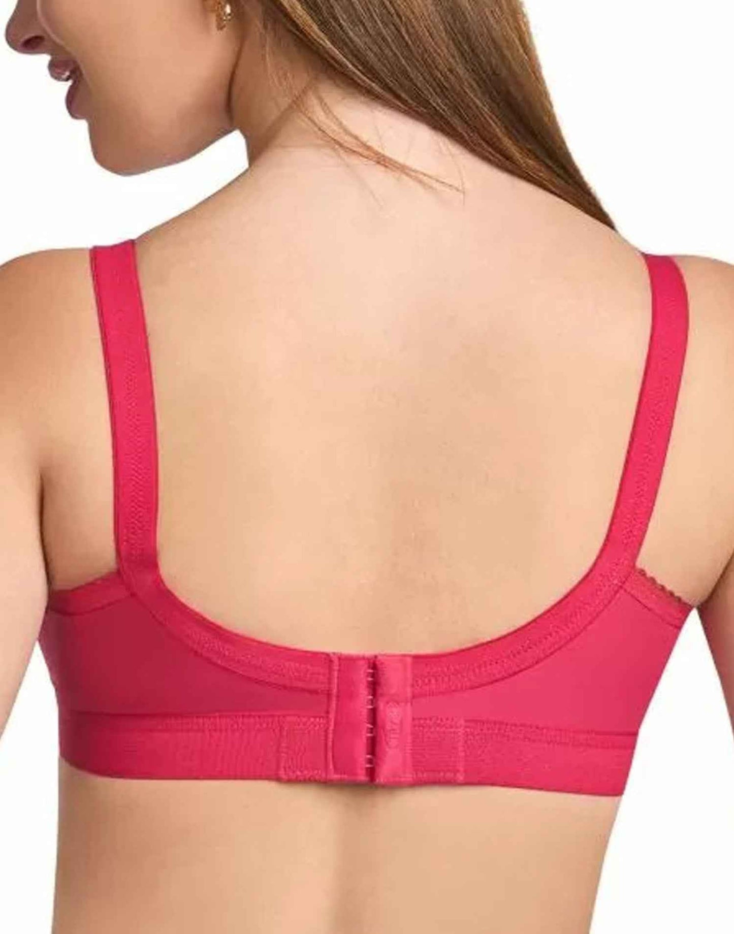 NON PADDED BRA RIZA KRUTHIKA PLAIN RASBERRY E6832 160326BR - ELENTRA DESIGNS BY NIMI HEINS