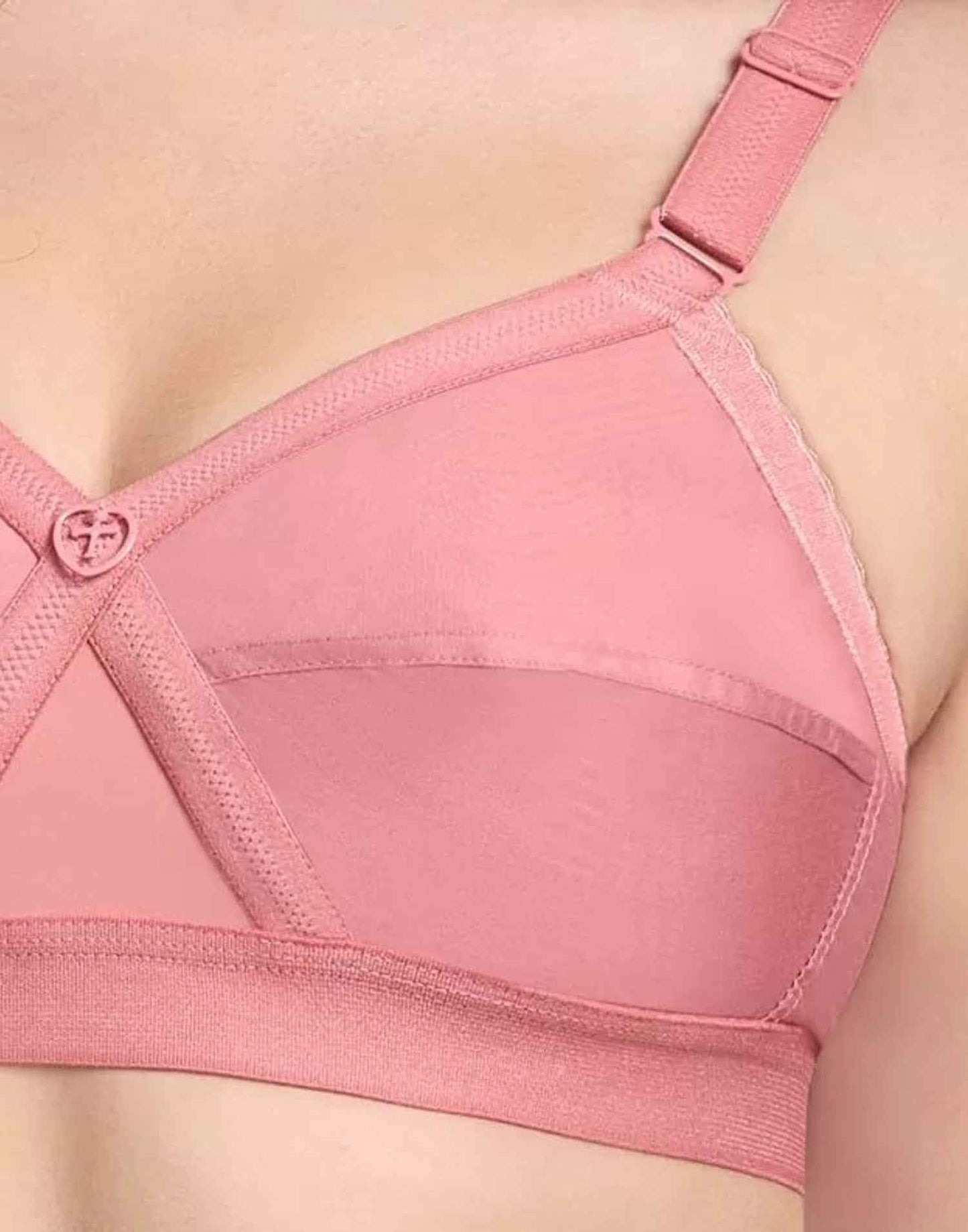 NON PADDED BRA RIZA KRUTHIKA PLAIN ROSEGOLD E6832 160326BR
