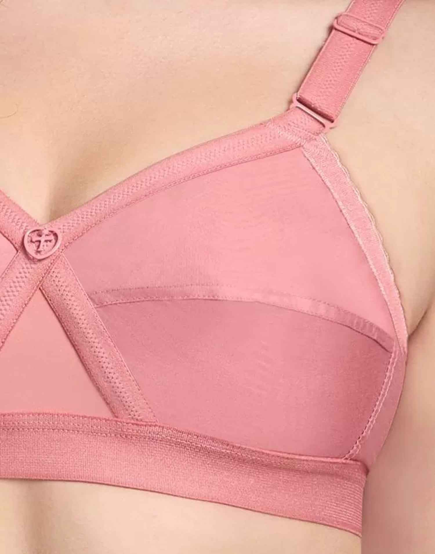 NON PADDED BRA RIZA KRUTHIKA PLAIN ROSEGOLD E6832 160326BR
