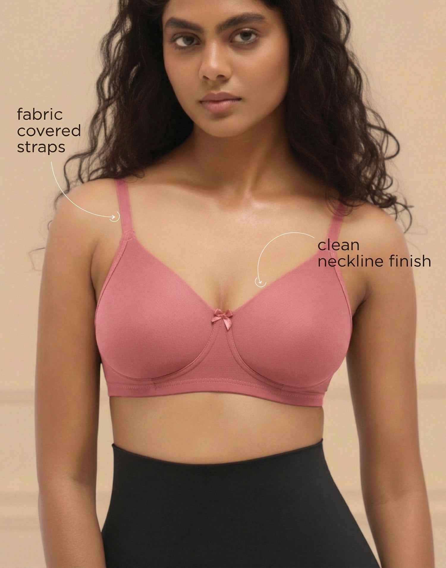NON PADDED T-SHIRT BRA BLOSSOM ESSENTIAL ROSE GOLD E3179 210625BR