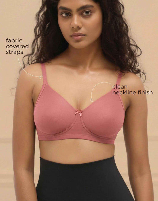 NON PADDED T-SHIRT BRA BLOSSOM ESSENTIAL ROSE GOLD E3179 210625BR