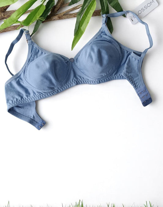 110625BR (E3008-E3011) BLOSSOM NON PADDED T-SHIRT BRA MIXED - S L Gray