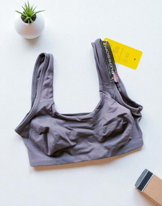 170925BR (E6436) BLOSSOM AESTHETIC BRA - S L Gray