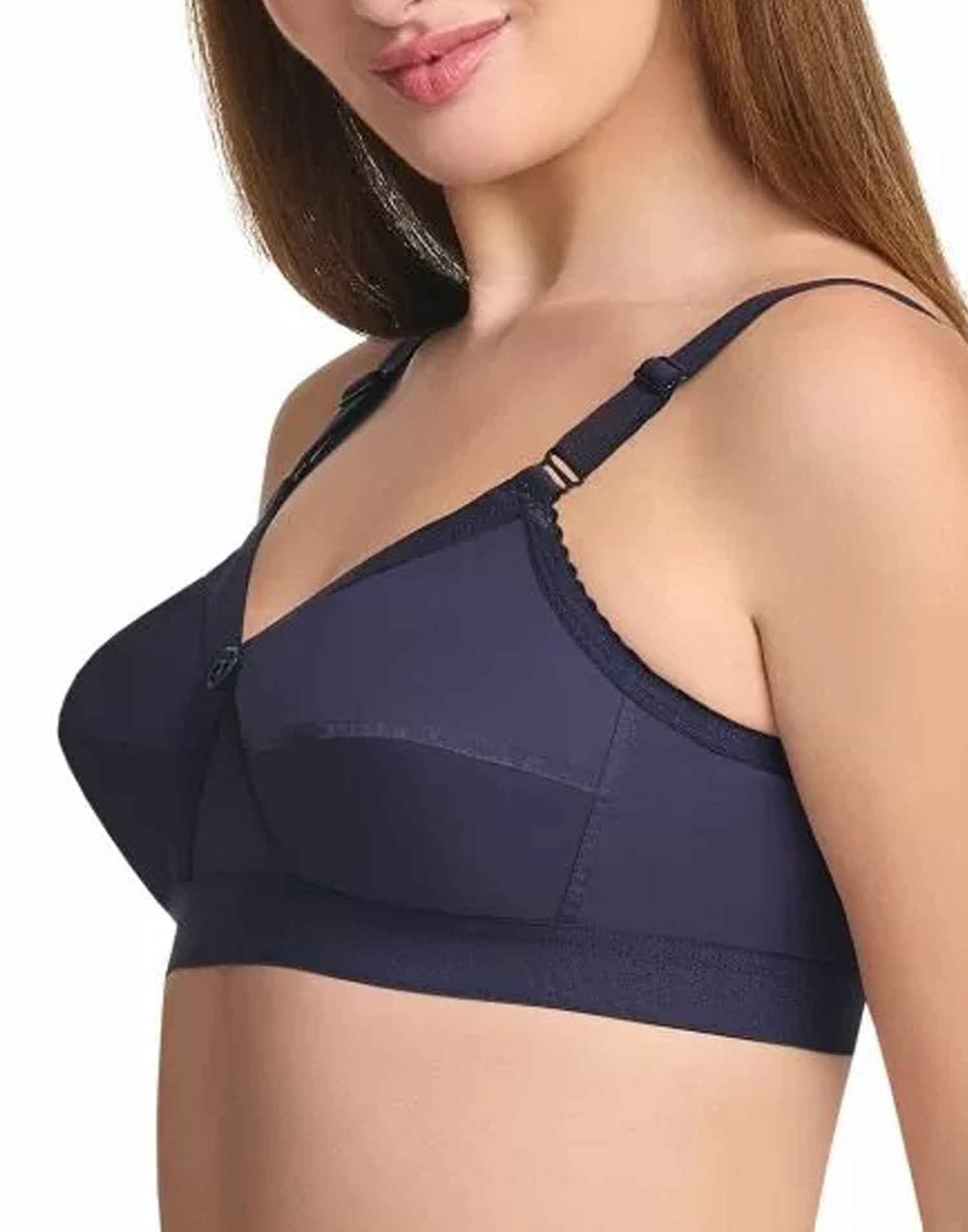NON PADDED BRA RIZA KRUTHIKA PLAIN SAPPHIRE E6832 160326BR