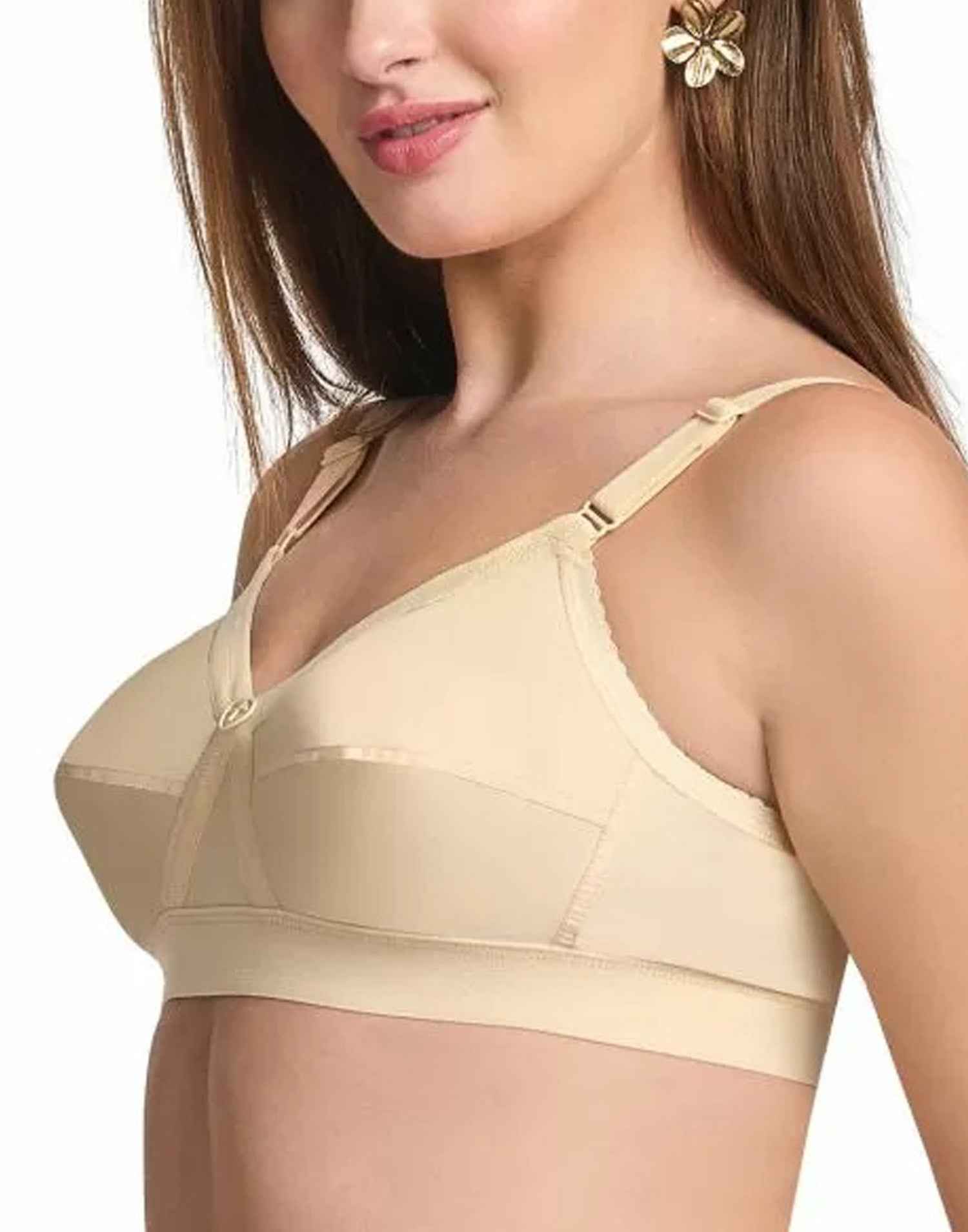 NON PADDED BRA RIZA KRUTHIKA PLAIN SKIN E6832 160326BR - ELENTRA DESIGNS BY NIMI HEINS