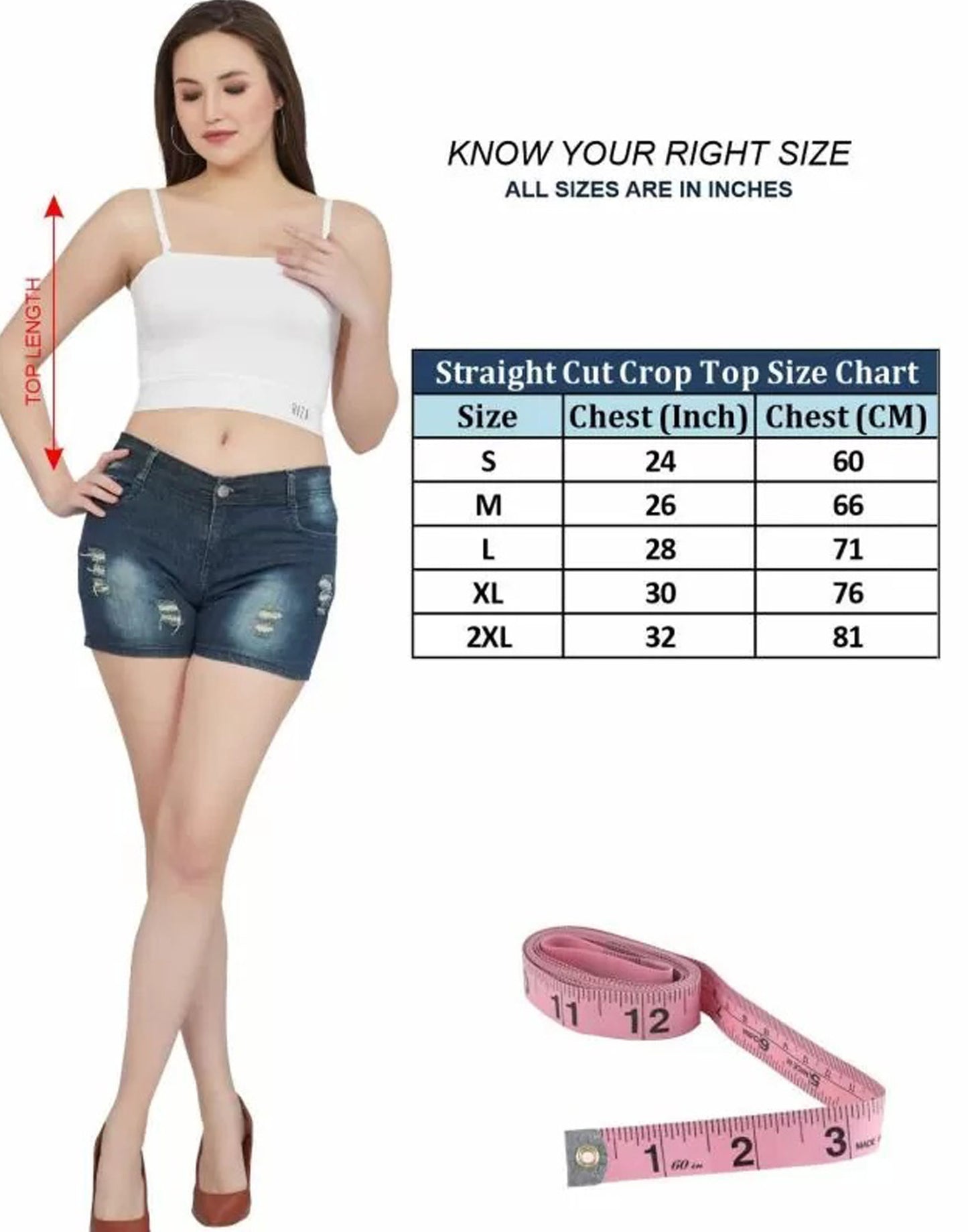 CAMISOLE RIZA CROP TOP STRAIGHT CUT WHITE E6931 280426CL - ELENTRA DESIGNS BY NIMI HEINS