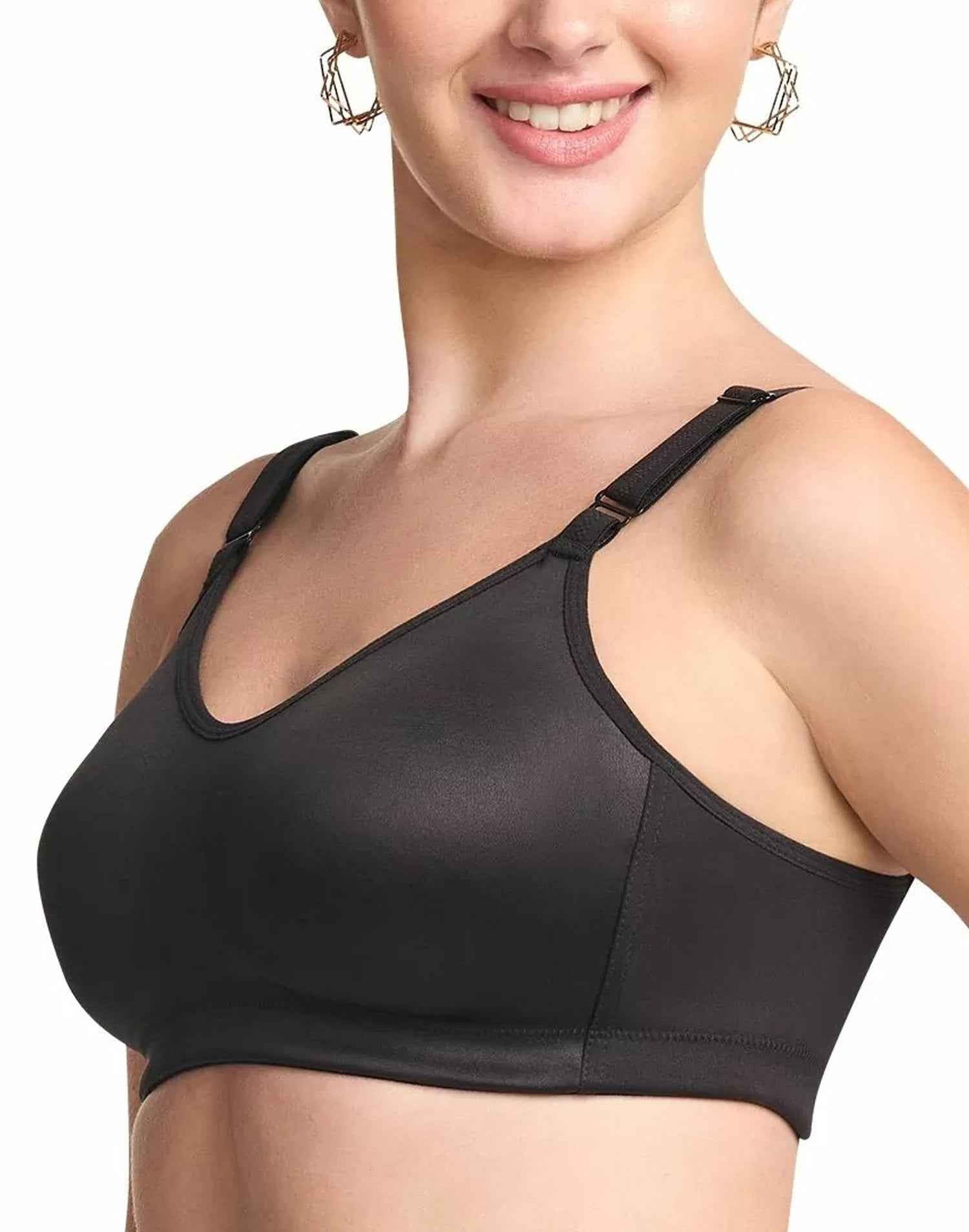 NON PADDED BRA RIZA SUPER FIT EBONY E6777 050326BR - ELENTRA DESIGNS BY NIMI HEINS