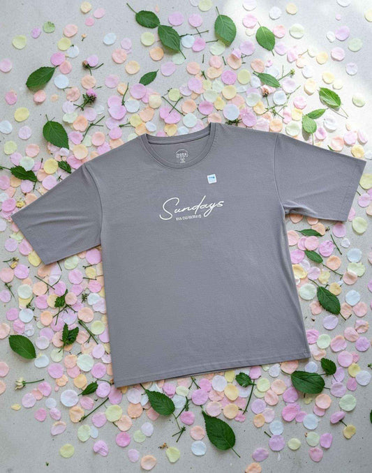 LADIES T-SHIRT DOWN SHOULDER GRAY E6266-67 110326LT