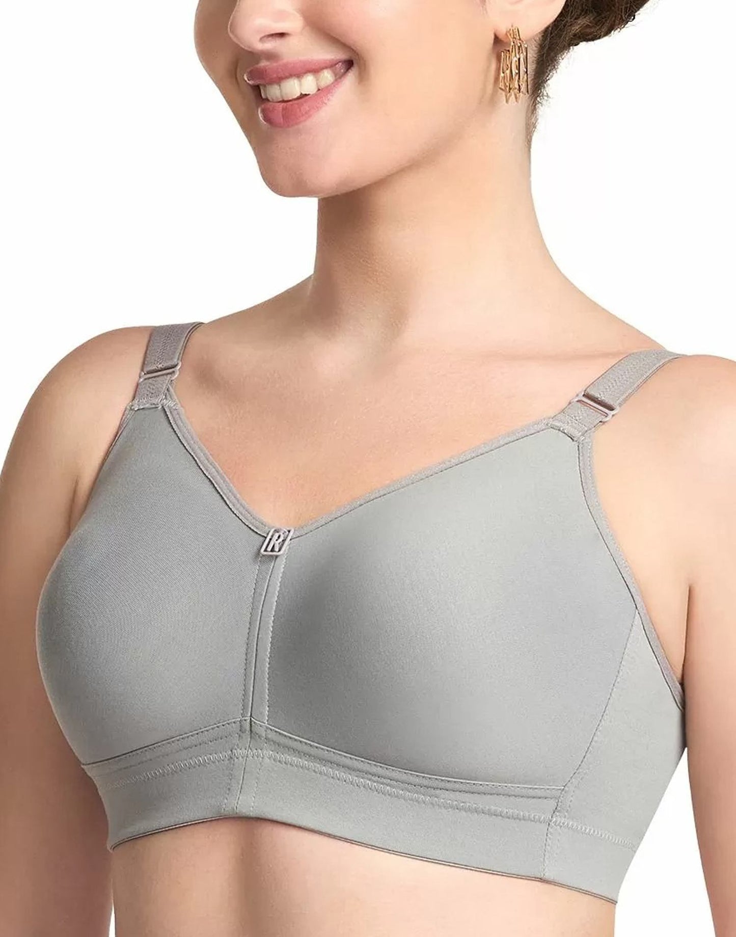 NON PADDED BRA RIZA T FIT GRAY E6778 250226BR - ELENTRA DESIGNS BY NIMI HEINS