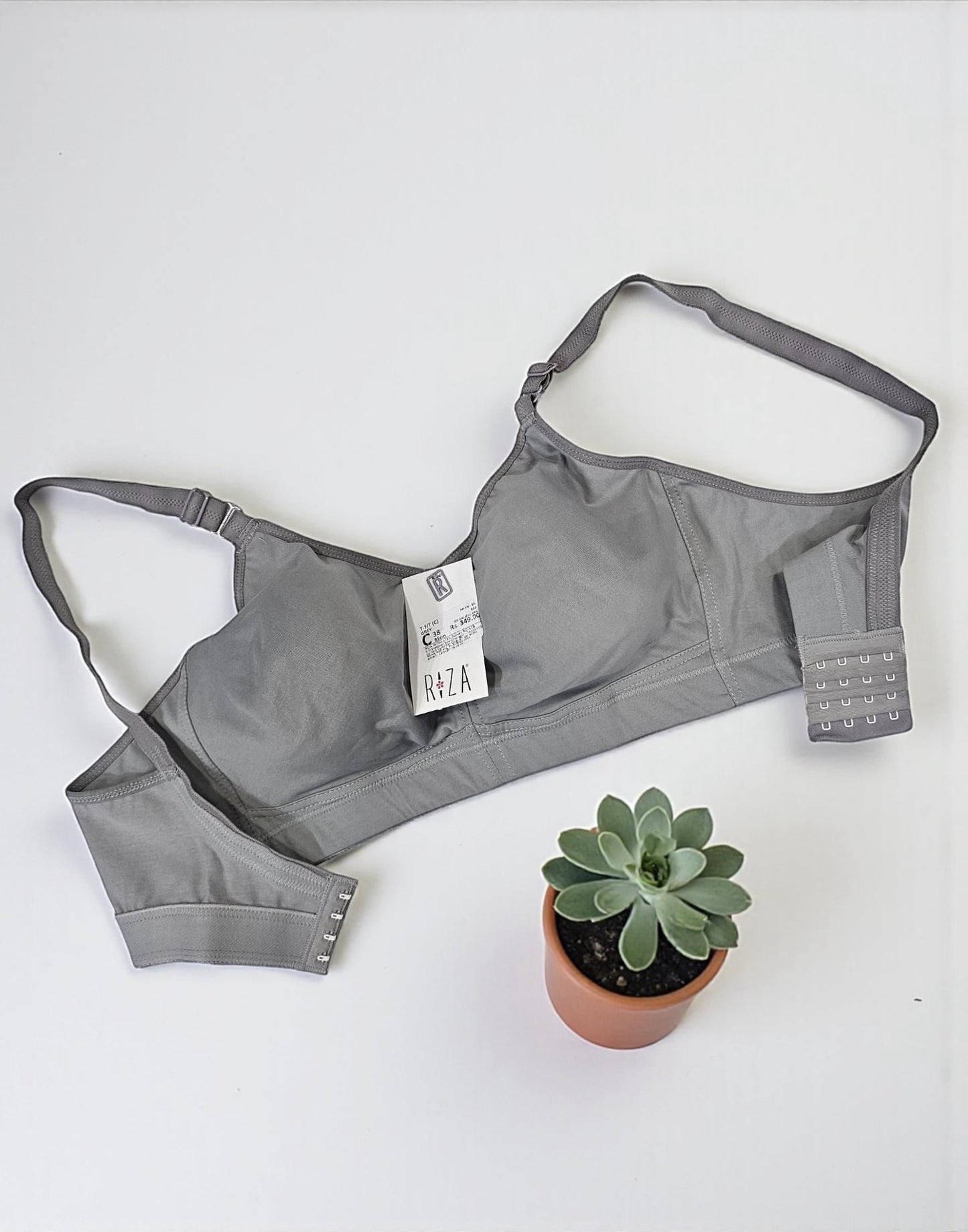 NON PADDED BRA RIZA T FIT GRAY E6778 250226BR - ELENTRA DESIGNS BY NIMI HEINS