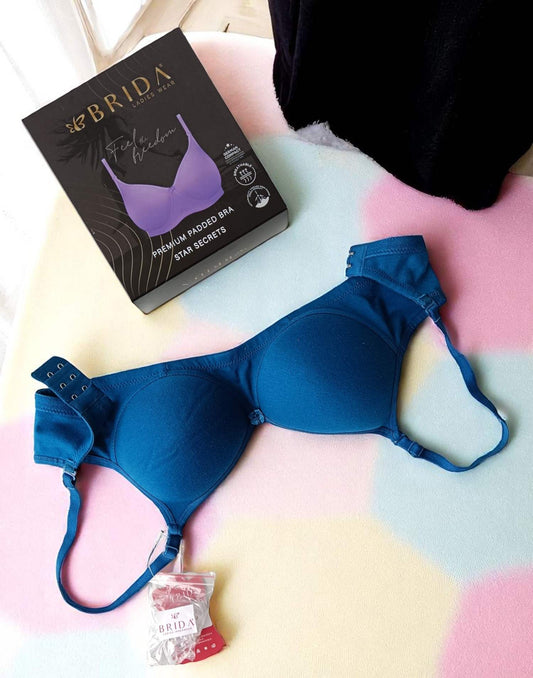 140625BR (E5283) BRIDA PREMIUM PADDED BRA - Blue