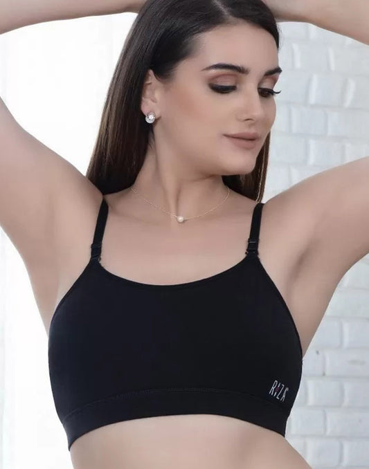 TEENAGER BRA RIZA TEEN 13 BLACK E6924 240426BR - ELENTRA DESIGNS BY NIMI HEINS