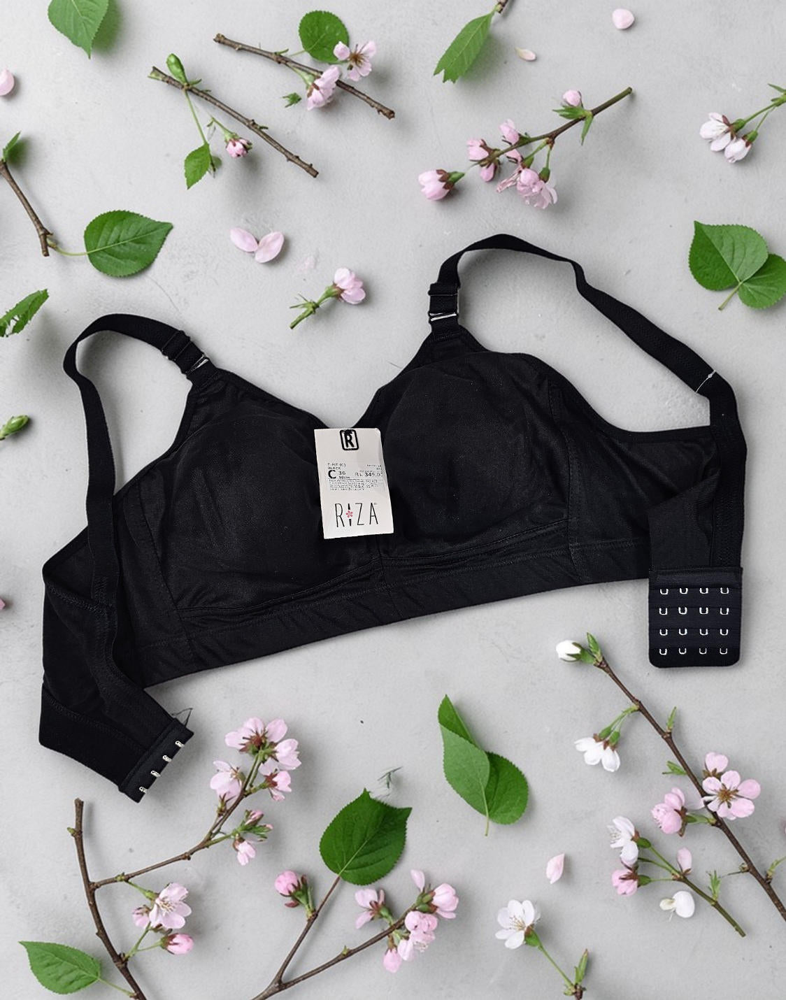 NON PADDED BRA RIZA T FIT BLACK E6778 280226BR - ELENTRA DESIGNS BY NIMI HEINS