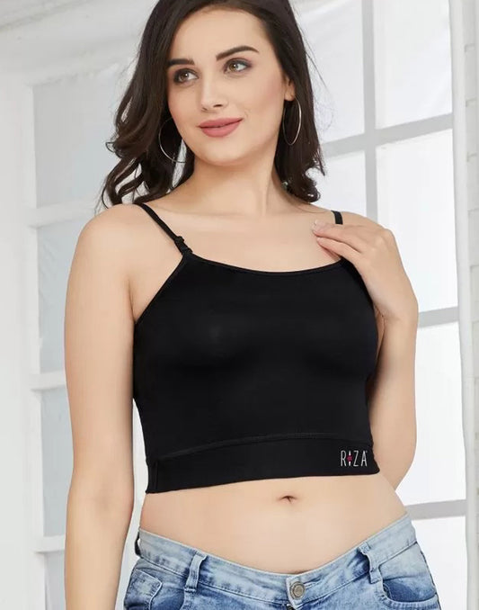 CAMISOLE RIZA CROP TOP U CUT BLACK E6931 280426CL - ELENTRA DESIGNS BY NIMI HEINS