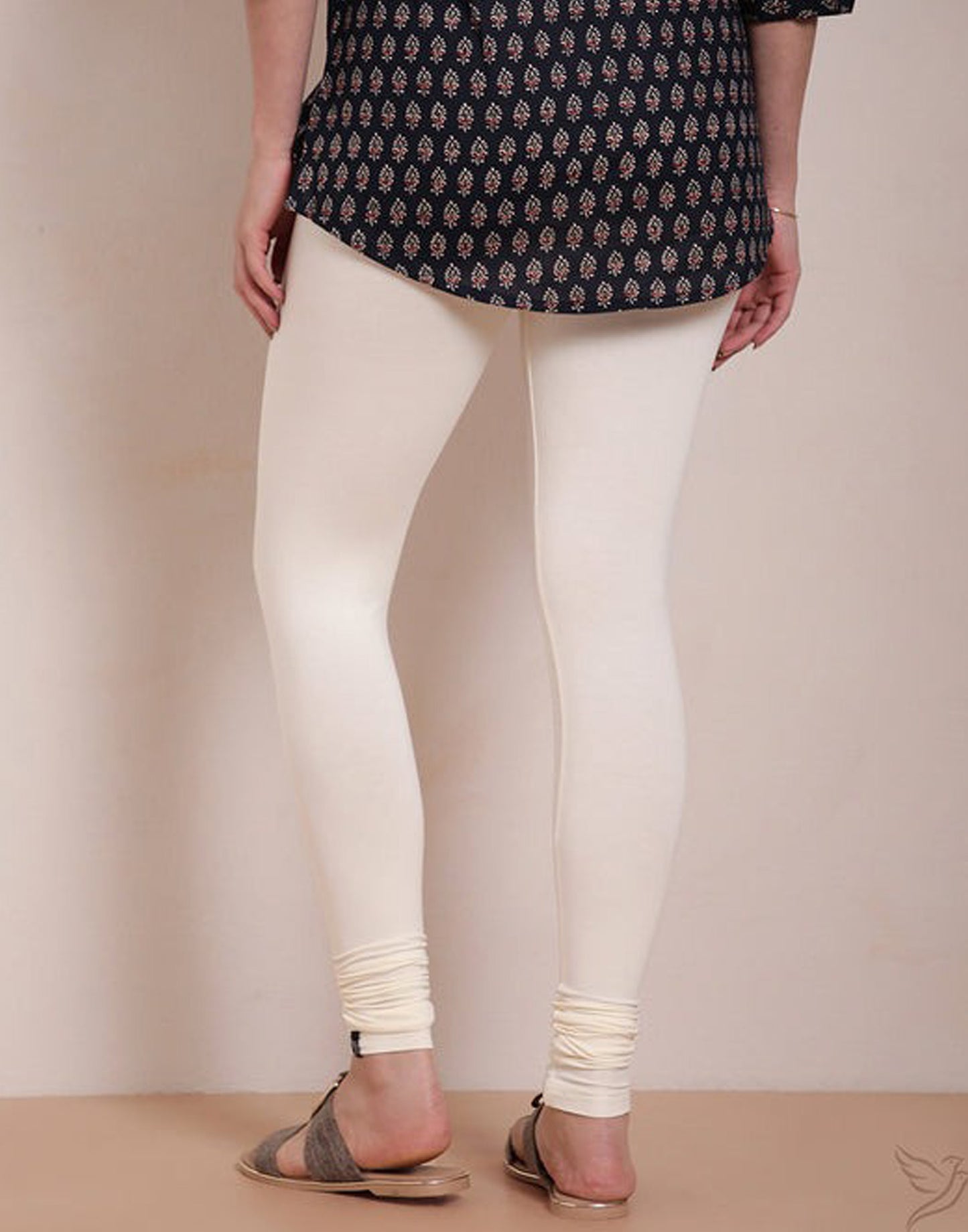 LEGGINGS VISCOS TWIN BIRDS VANILLA E4428 080326LG - ELENTRA DESIGNS BY NIMI HEINS