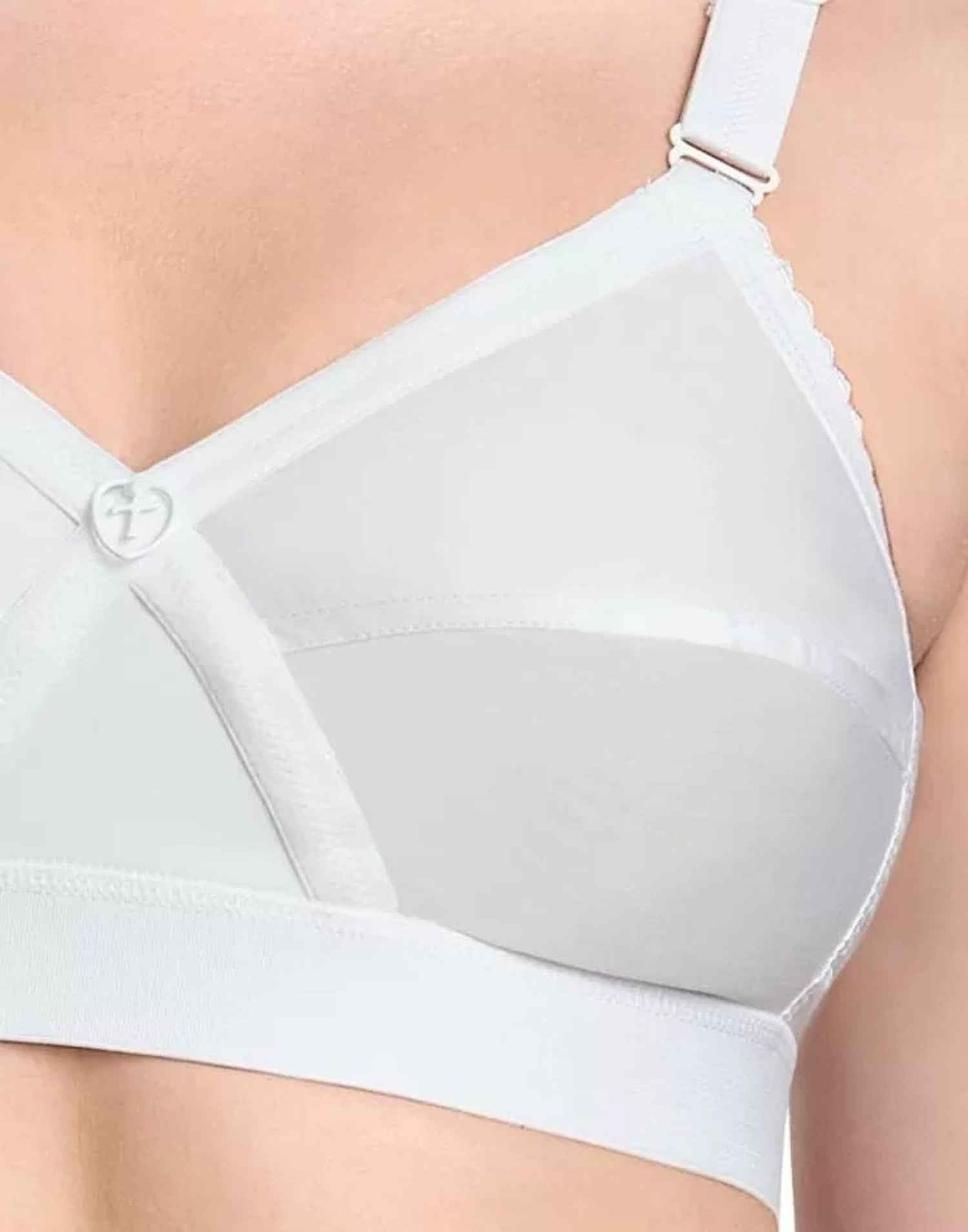 NON PADDED BRA RIZA KRUTHIKA PLAIN WHITE E6832 160326BR - ELENTRA DESIGNS BY NIMI HEINS