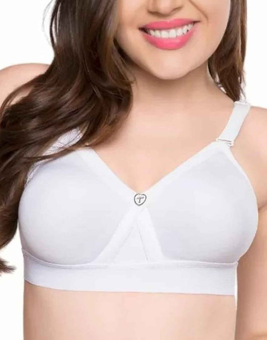 NON PADDED T-SHIRT BRA RIZA ALPA WHITE E6831 160326BR - ELENTRA DESIGNS BY NIMI HEINS