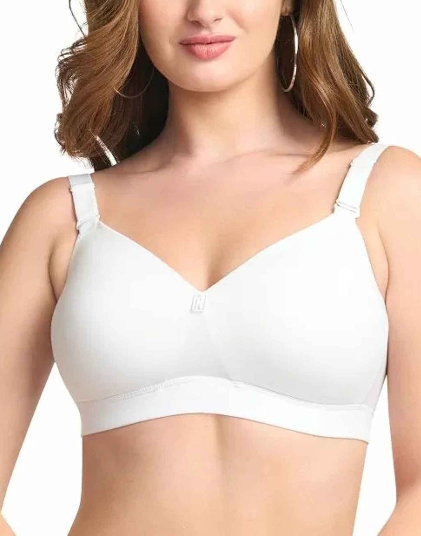 PADDED T-SHIRT BRA RIZA BESTIE WHITE E6775 200326BR - ELENTRA DESIGNS BY NIMI HEINS