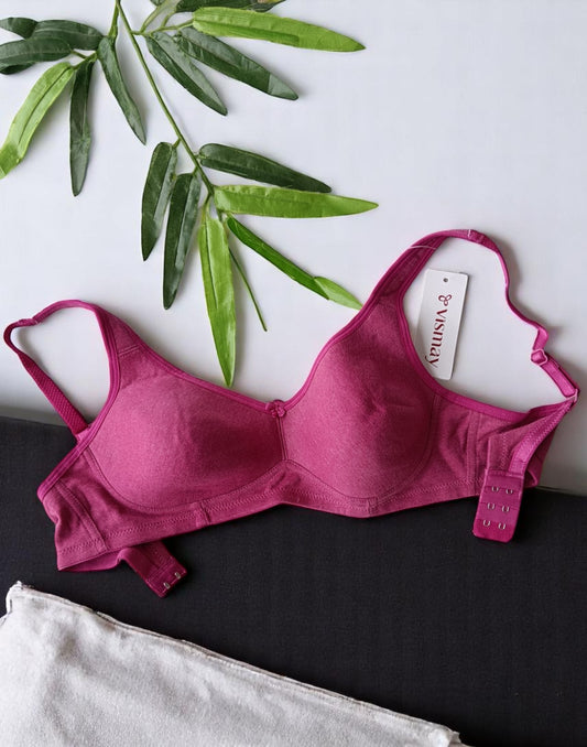 170525BR (E4353) VISMAY NON-PADDED BRA - Wine Melang