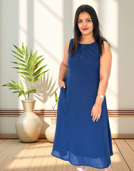 170225Z (E5333) DRESS KURTI - Midnight Blue