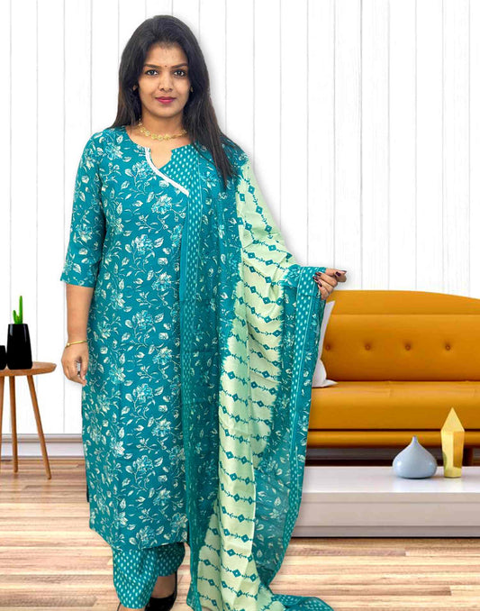 081124C (E4318) MODAL CHANDERI READY TO WEAR - Rama Green