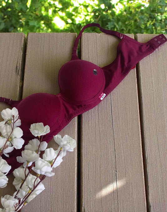 121025BR (E6071 - E6072) V-MAX PADDED BRA - Maroon