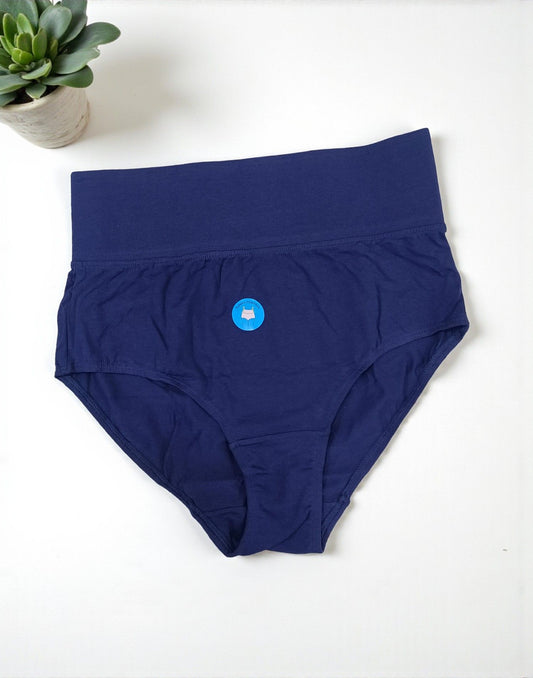 190925PS (E6433-E6435) BLOSSOM TUMMY TUCKER PANTIES - Blue