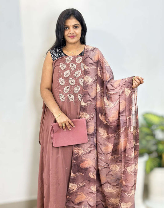 090925ML (E6481) UN-STITCHED SETS - Mauve