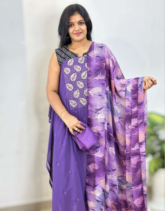 090925ML (E6481) UN-STITCHED SETS - Lavender