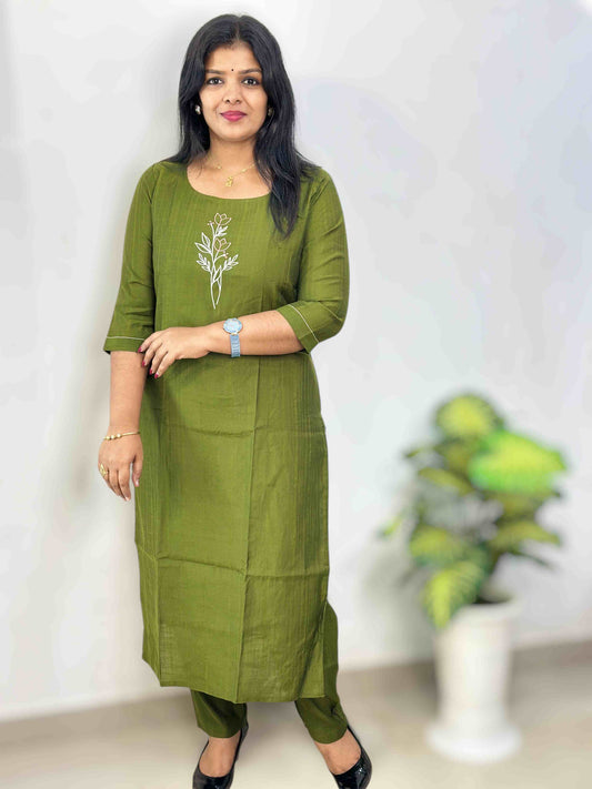 230825CS (E6427) CO-ORD SET - Olive Green