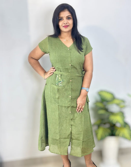 300825DK (E6462) NEW ARRIVAL - Olive Green