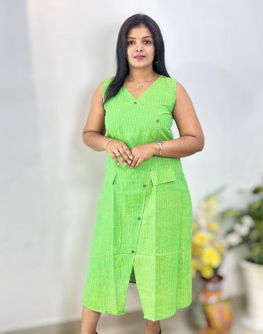 020925DK (E6473) DRESS KURTI - Green