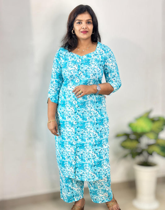 191225CS (E6671) CO-ORD SET - Blue