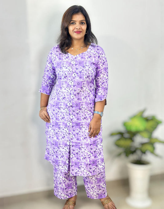 191225CS (E6671) CO-ORD SET - Lavender