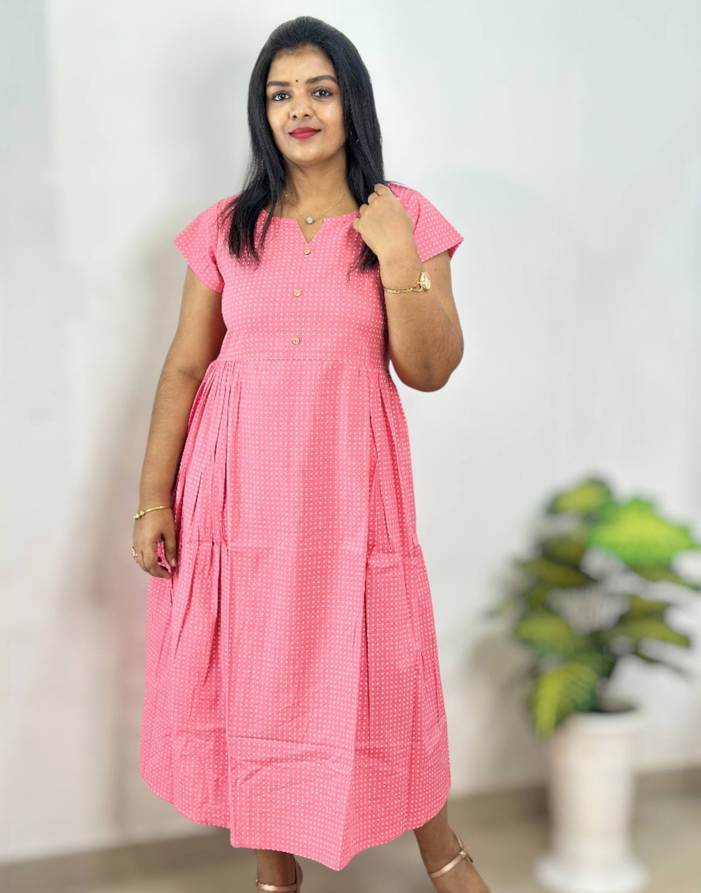 041125DK (E6608) DRESSES - Peaches Pink