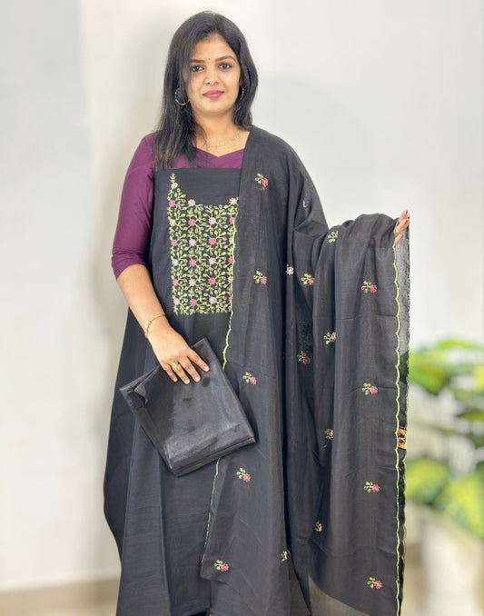 180925ML (E6243-6485) UN-STITCHED SETS - Jet Black