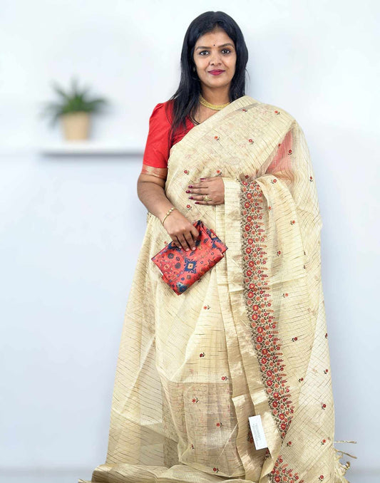 220825S (E6379) ONAM SPECIAL SAREE - Golden 1