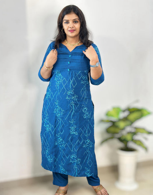 171225KS  KURTI SET - Blue