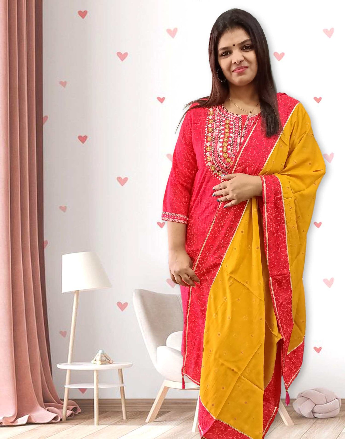 280724A (B4U1477) OFFER ZONE READY TO WEAR - Hot Pink & Yellow