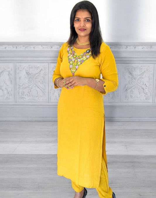 290325H (E5481) CO-ORD SET - Yellow