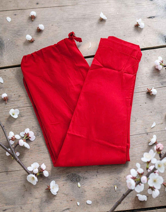 KURTI PANT PURE COTTON RED E4289 090326BW - ELENTRA DESIGNS BY NIMI HEINS