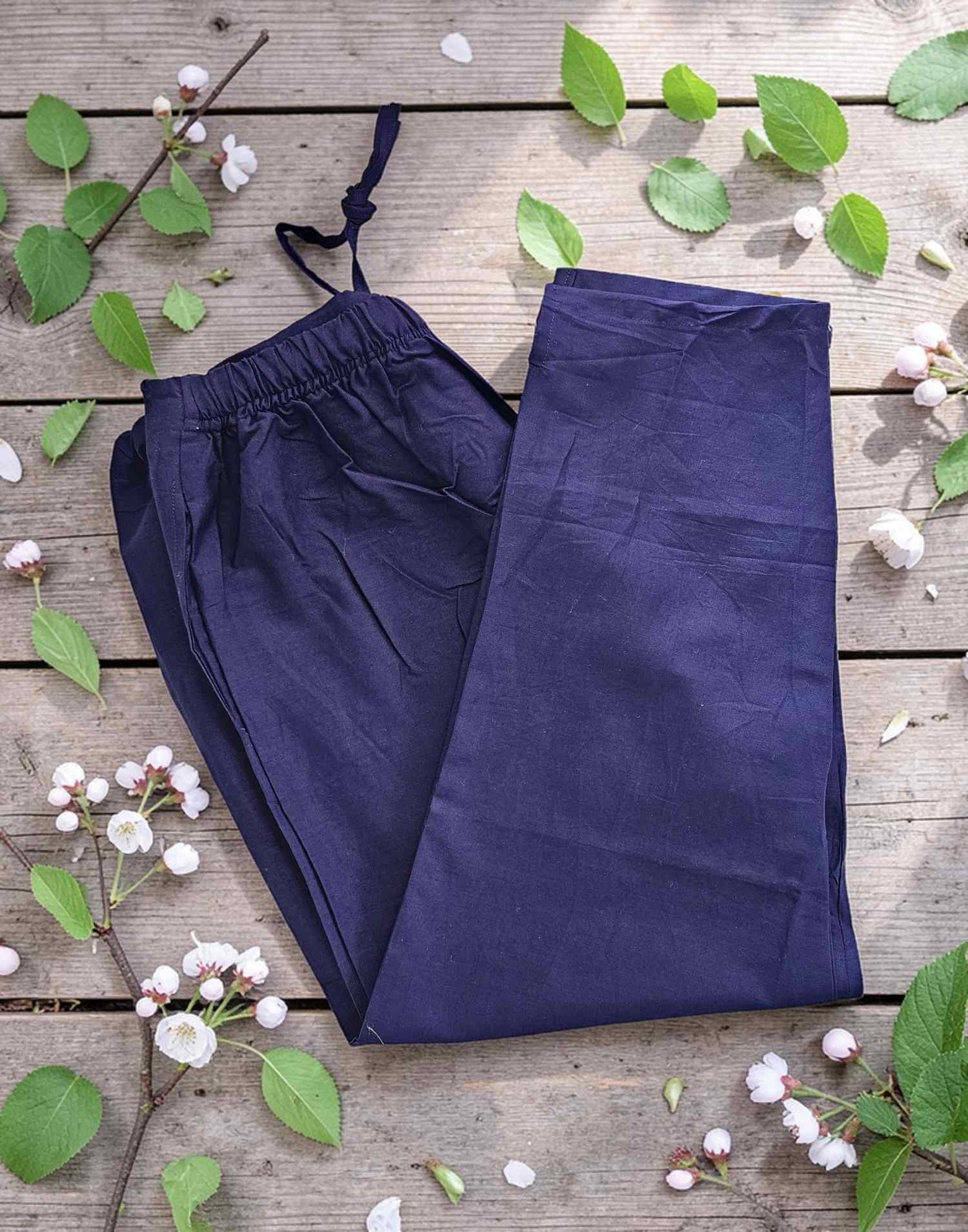 KURTI PANT PURE COTTON DARK BLUE E4289 090326BW - ELENTRA DESIGNS BY NIMI HEINS