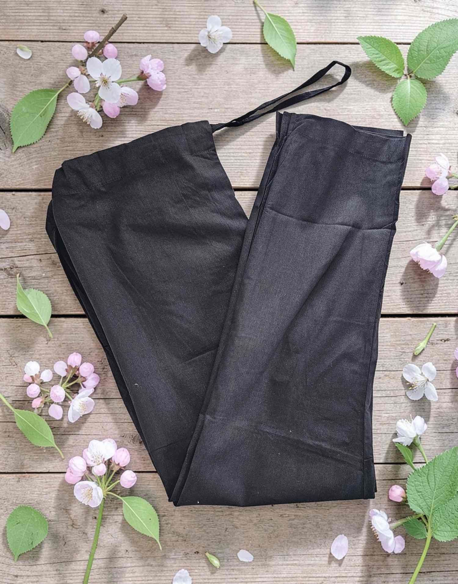 KURTI PANT PURE COTTON BLACK E4289 090326BW - ELENTRA DESIGNS BY NIMI HEINS