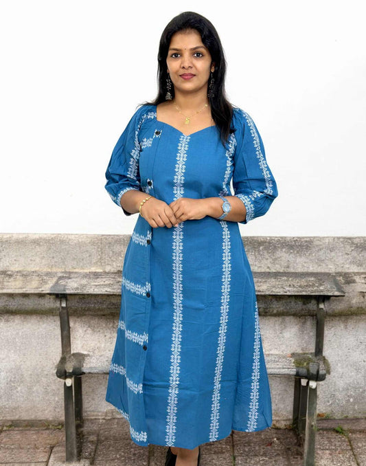 130525V (E6079) A-LINE DRESSES - Blue