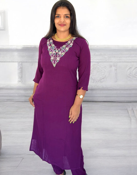 290325H (E5481) CO-ORD SET - Purple